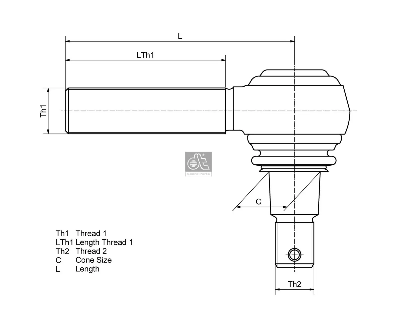 Rotule de barre de connexion DT Spare Parts 2.53006