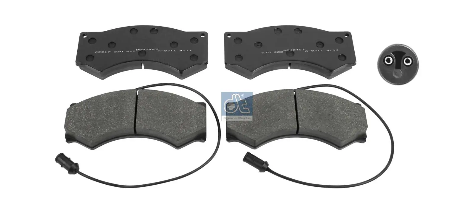 Kit de plaquettes de frein, frein à disque DT Spare Parts 7.92604