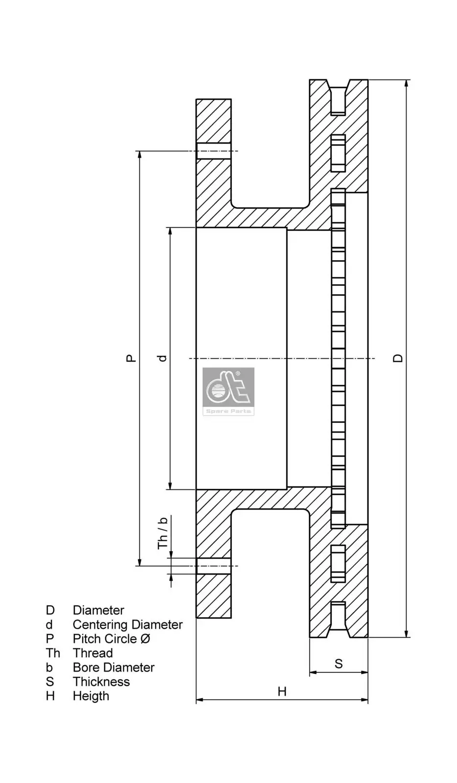 Disque de frein DT Spare Parts 6.61020