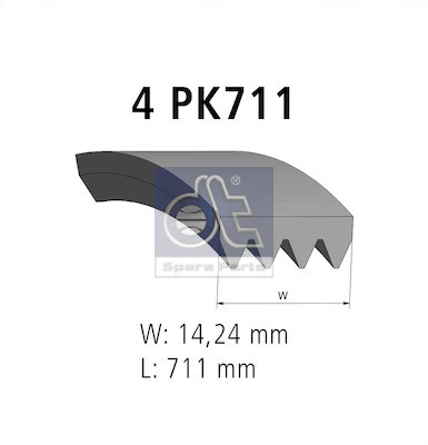 Courroie trapézoïdale à nervures DT Spare Parts 11.12076