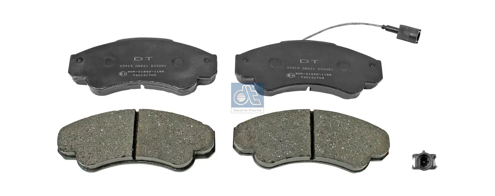 Kit de plaquettes de frein, frein à disque DT Spare Parts 12.93103