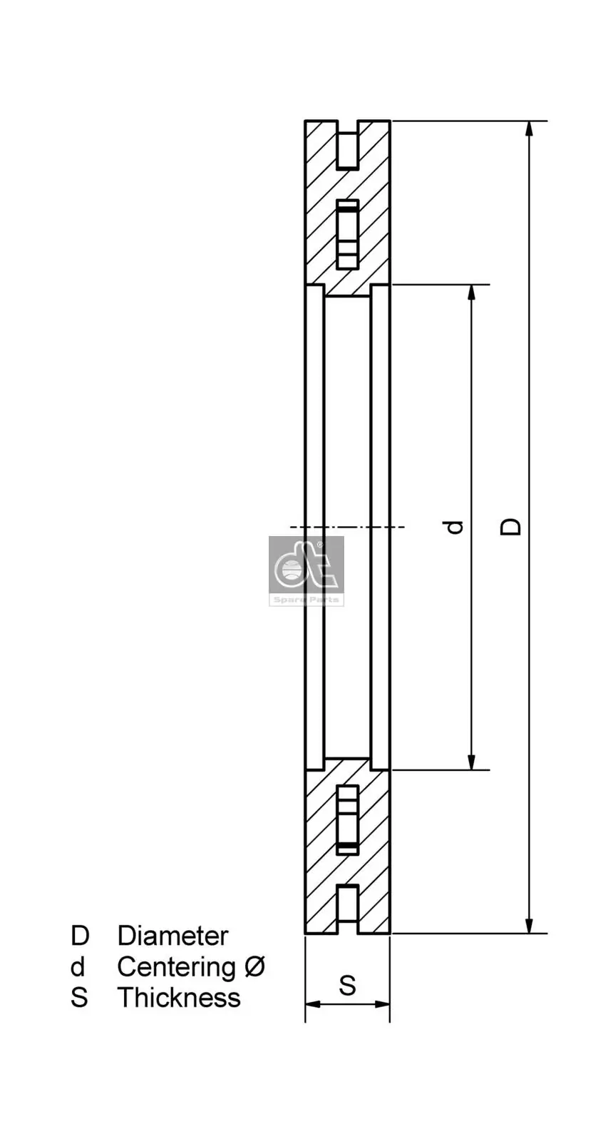 Disque de frein DT Spare Parts 2.40347