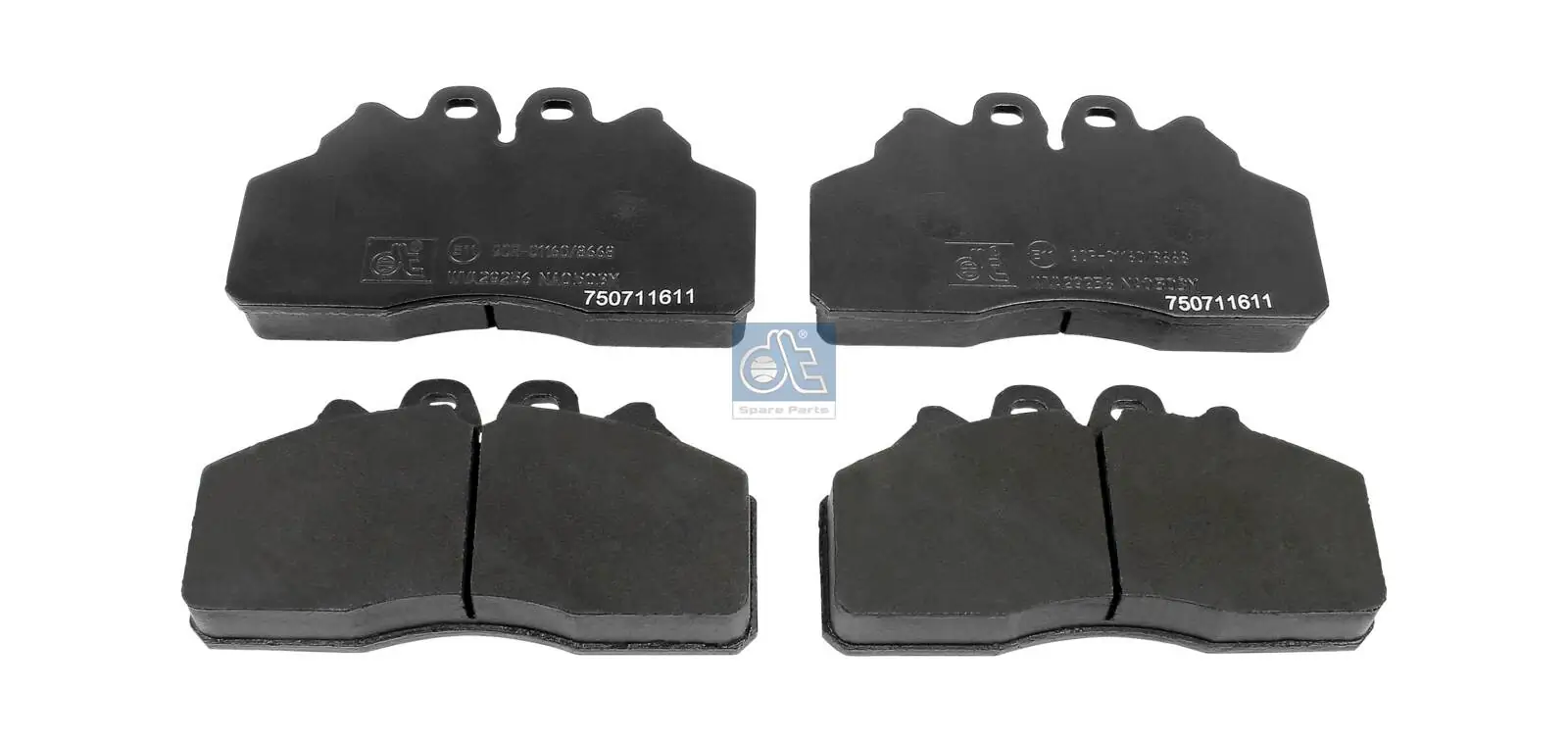 Kit de plaquettes de frein, frein à disque DT Spare Parts 7.92605