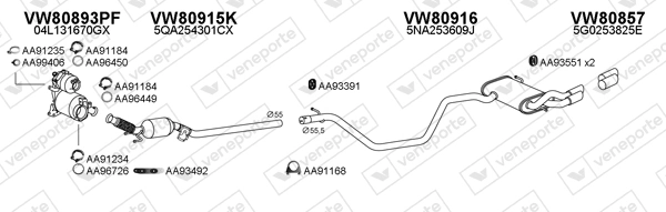 Échappement VENEPORTE 800822