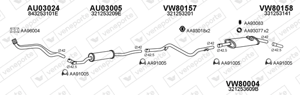 Échappement VENEPORTE 800273