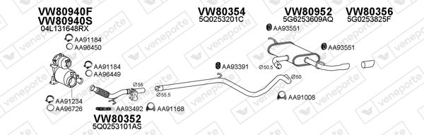 Échappement VENEPORTE 800874