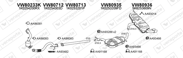 Échappement VENEPORTE 800846