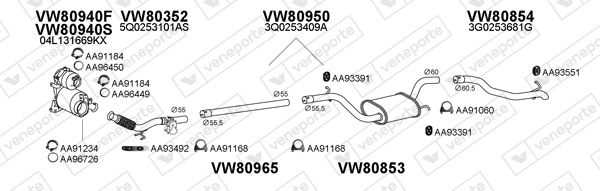Échappement VENEPORTE 800864