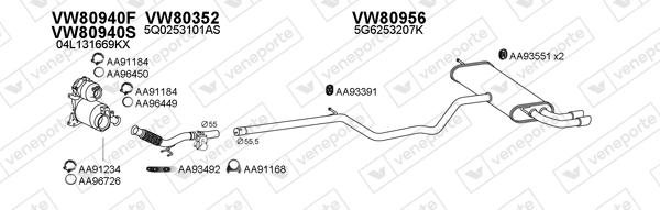 Échappement VENEPORTE 800879