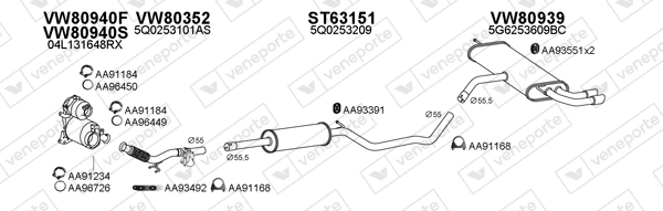 Échappement VENEPORTE 800852