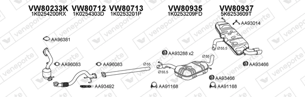 Échappement VENEPORTE 800847