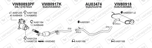 Échappement VENEPORTE 800823