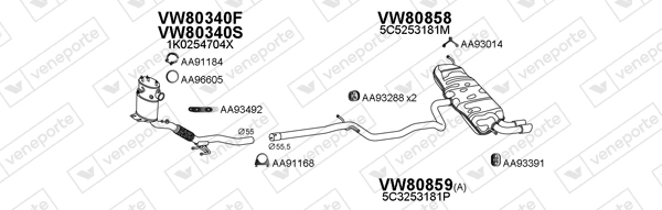 Échappement VENEPORTE 800793