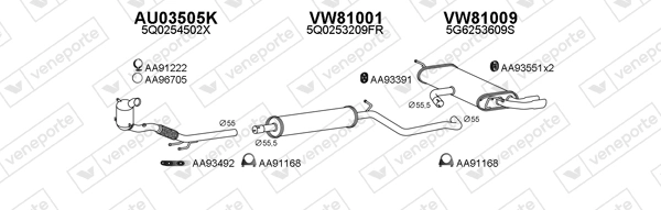 Échappement VENEPORTE 800985