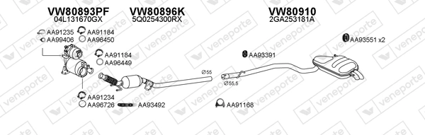 Échappement VENEPORTE 800819
