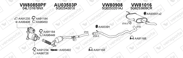 Échappement VENEPORTE 800996