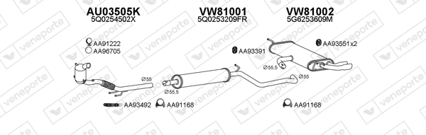 Échappement VENEPORTE 800980