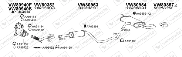 Échappement VENEPORTE 800876