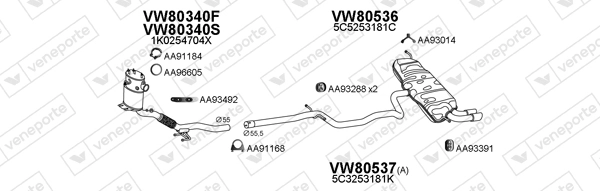 Échappement VENEPORTE 800792