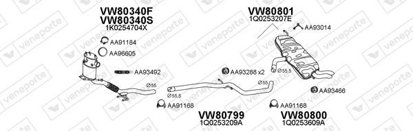 Échappement VENEPORTE 800747