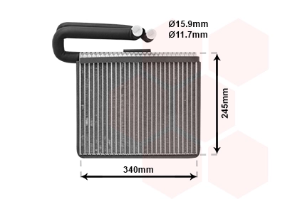 Évaporateur climatisation VAN WEZEL 3700V399