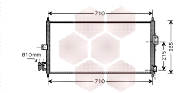 Condenseur, climatisation VAN WEZEL 13005311