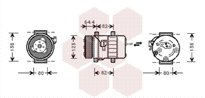 Compresseur, climatisation VAN WEZEL 5900K113