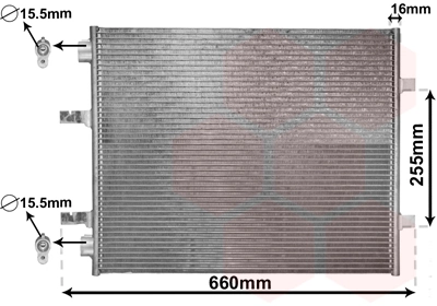 Condenseur, climatisation VAN WEZEL 37005480