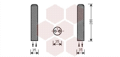 Filtre déshydratant, climatisation VAN WEZEL 2700D234