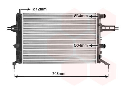 Van Wezel 37002257 — Радіатор ASTRA G 1.2 MT -AC 98-04 (Van Wezel)