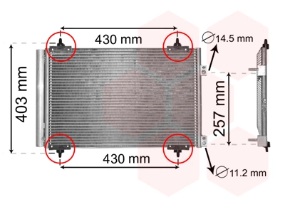 Condenseur, climatisation VAN WEZEL 09005283