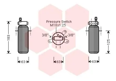 Filtre déshydratant, climatisation VAN WEZEL 4300D337