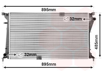 Van Wezel 43002490 — Радіатор охолодження Trafic VI 2.5 DCi 08/06-(вир-во Van Wezel)