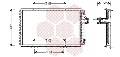 Condenseur, climatisation VAN WEZEL 43005214