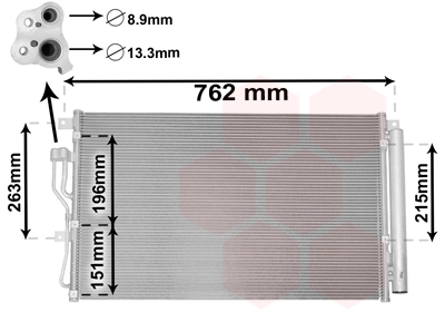 Condenseur, climatisation VAN WEZEL 82005345