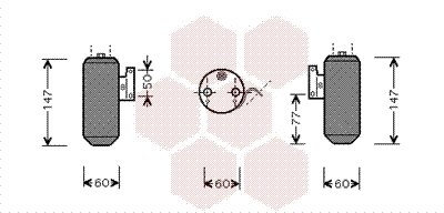 Filtre déshydratant, climatisation VAN WEZEL 2700D084