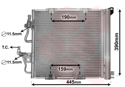 Van Wezel 37005368 — Конденсатор кондиціонера ASTRA H 17/19CTDI MT 04-(вир-во Van Wezel)
