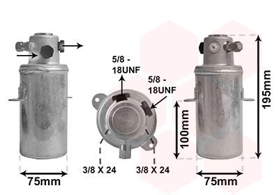 Filtre déshydratant, climatisation VAN WEZEL 3000D668