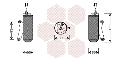 Filtre déshydratant, climatisation VAN WEZEL 7700D027