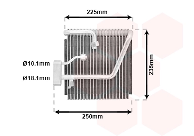 Évaporateur climatisation VAN WEZEL 2500V198