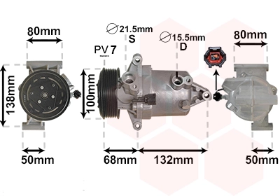 Compresseur, climatisation VAN WEZEL 1301K703