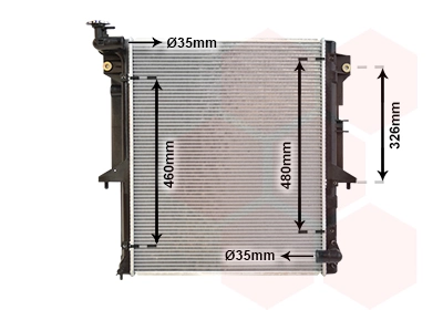 Van Wezel 32002202 — Радіатор охолодження MITSUBISHI L 200 (06-) 2.5 D мех (вир-во Van Wezel)