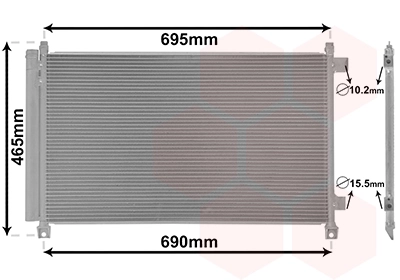 Конденсатор кондиціонера Van Wezel 33015702 для Nissan X-Trail