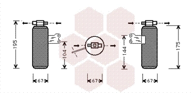 Filtre déshydratant, climatisation VAN WEZEL 4300D027