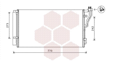Condenseur, climatisation VAN WEZEL 82005246