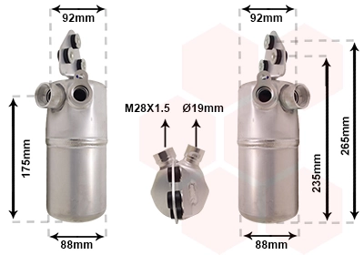 Filtre déshydratant, climatisation VAN WEZEL 0300D260