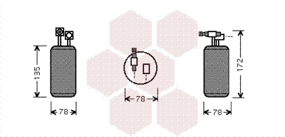 Filtre déshydratant, climatisation VAN WEZEL 5800D052