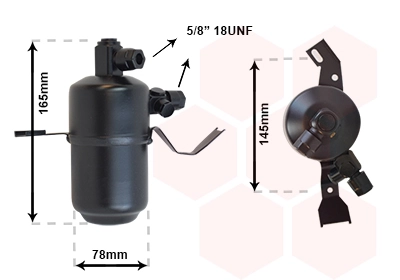 Filtre déshydratant, climatisation VAN WEZEL 3000D003