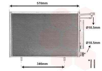 Condenseur, climatisation VAN WEZEL 18005615