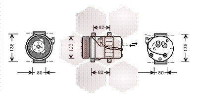 Compresseur, climatisation VAN WEZEL 5900K054